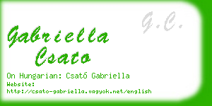 gabriella csato business card